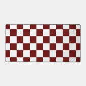 Geruite rode en witte retro bureaumat (Voorkant)