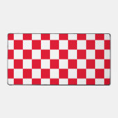 Geruite rode en witte retro bureaumat (Voorkant)