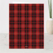 Geruite rode patroon Kerstkaart Kaart (Achterkant)