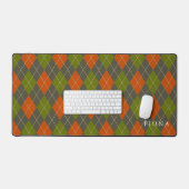 Geruite Rood Groen Persoonlijk Bureaumat (Keyboard & Muis)
