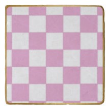 Geruite roze en gouden trivet