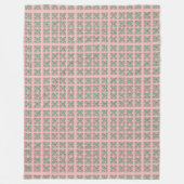 Geruite roze en groene fleece deken (Voorkant)