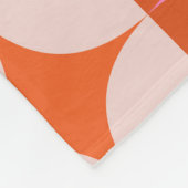Geruite roze Sinaasappel Midden-eeuwse Starbursts Fleece Deken (Hoek)