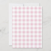 Geruite roze voorbereidende pompoen 2e verjaardag kaart (Achterkant)