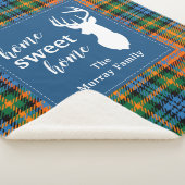Geruite rustieke gewei clan Murray Tartan Sherpa Deken (3/4)
