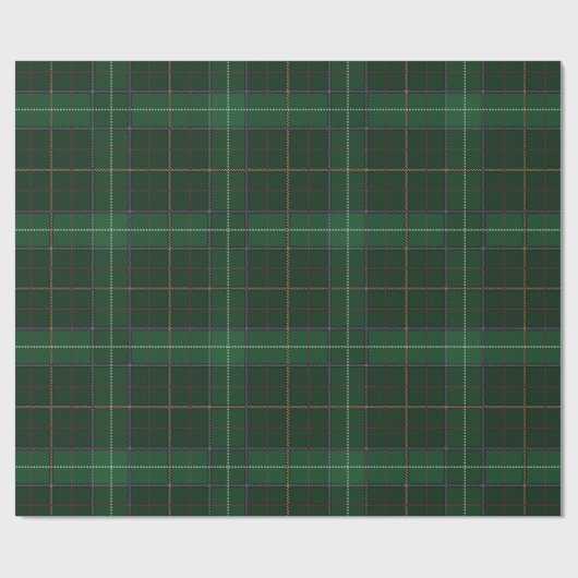 Geruite rustieke klassieke groene tartan cadeaupapier (Vlak)