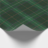 Geruite rustieke klassieke groene tartan cadeaupapier (Hoek)