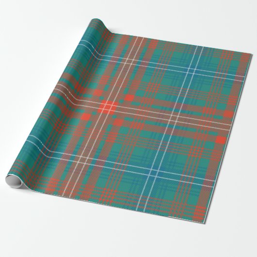 Geruite rustieke klassieke kerst Feestdagen Tartan Cadeaupapier (Uitgerold)