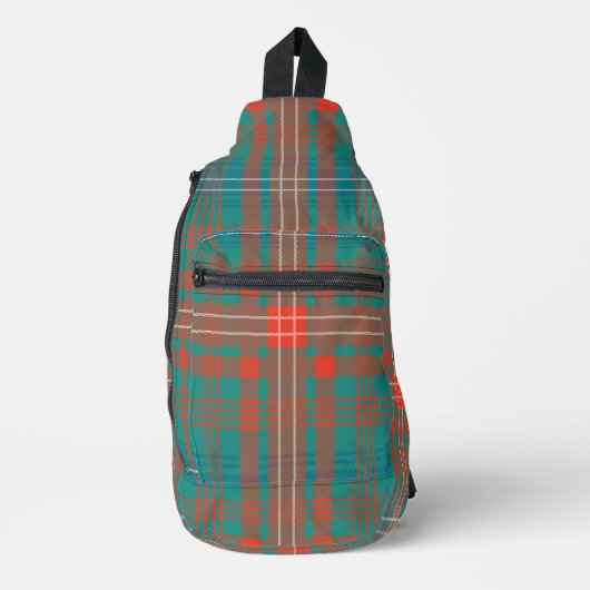 Geruite rustieke klassieker Wilson Tartan Sling Bag (Voorkant)