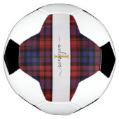 Geruite Rustieke Monogram Script Tartan Voetbal (Gedraaid)