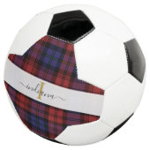 Geruite Rustieke Monogram Script Tartan Voetbal (Drie kwart)