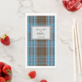 Geruite rustieke script bruiloft tartan servet (Insitu)