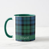 geruite rustieke script clan campbell tartan custo mok (Links)
