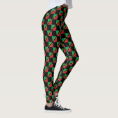 Geruite Saint Kitts en Nevis vlag patroon Leggings (Rechts)