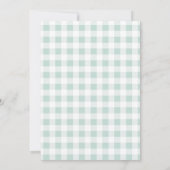 Geruite Saliegroene Preppy Pompoen Housewarming Fe Kaart (Achterkant)