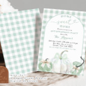 Geruite Saliegroene Preppy Pompoen Housewarming Fe Kaart
