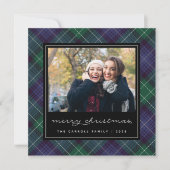 Geruite Schotse wollen stof | van de vakantie de Feestdagenkaart (Voorkant)