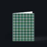 Geruite Schotse wollen stof van Nova Scotia Canada Kaart<br><div class="desc">Lege notakaart met het Bretonse geruite Schotse wollen stof van de Kaap. Traditioneel plaidpatroon in schaduwen van groen en geel met blauwe en zwarte hoogtepunten van een de lichte staalgrijs.</div>