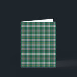 Geruite Schotse wollen stof van Nova Scotia Canada Kaart<br><div class="desc">Lege notakaart met het Bretonse geruite Schotse wollen stof van de Kaap. Traditioneel plaidpatroon in schaduwen van groen en geel met blauwe en zwarte hoogtepunten van een de lichte staalgrijs.</div>