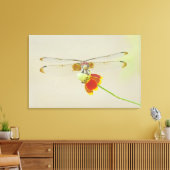 Geruite Setwing (Dythemis fugax) op Mexicaans Canvas Afdruk (Insitu (Woonkamer))