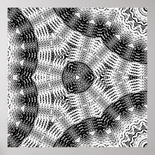 Geruite Sinusgolfvervorming Gespeeld 8x8x3x Poster (Voorkant)