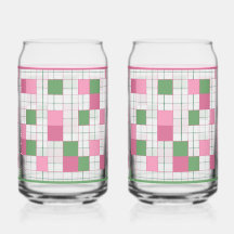 Geruite Sodawater Glas