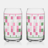 Geruite Sodawater Glas (Links)