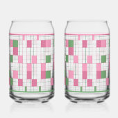 Geruite Sodawater Glas (Rechts)