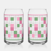 Geruite Sodawater Glas (Achterkant)