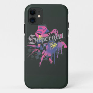 Geruite Supergirl ploetert Case-Mate iPhone Case