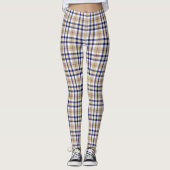 Geruite Tan Navy Rood XDIY BG Wit Leggings (Voorkant)