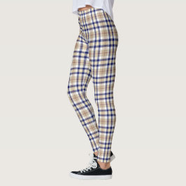 Geruite Tan Navy Rood XDIY BG Wit Leggings