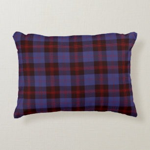 geruite tartan marineblauw rood accent kussen