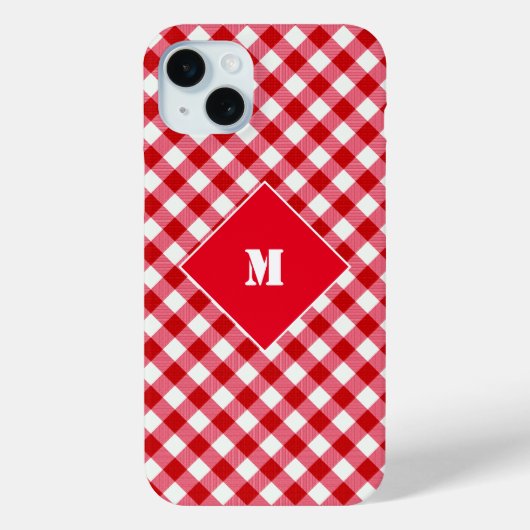 geruite tartan plaid klassieke rode witte personal Case-Mate iPhone case (Achterkant)