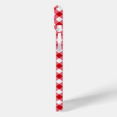 geruite tartan plaid klassieke rode witte personal Case-Mate iPhone case (Achterkant / Links)