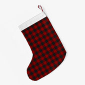Geruite trein gepersonaliseerd kleine kerstsok (Achterkant (Hangend))