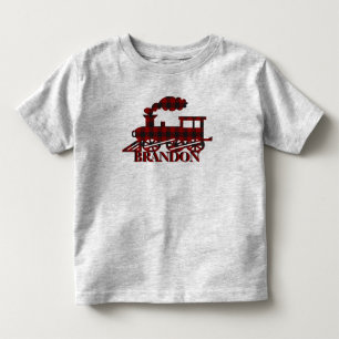 Geruite trein persoonlijk T-shirt voor peuters