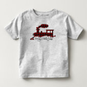 Geruite trein Prettig kerstfeest Kinder Shirts (Voorkant)