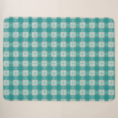 geruite turquoise sherpa deken (Voorkant (horizontaal))