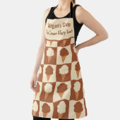 Geruite vanille chocolade ijs aangepaste naam schort (Insitu)