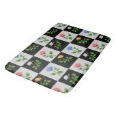 Geruite veelkleurige Rozen bloemontwerp Badmat (Gekanteld)