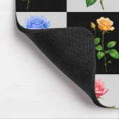 Geruite veelkleurige Rozen bloemontwerp Muismat (Hoek)