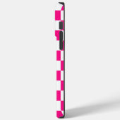 Geruite vierkanten heet roze wit geometrische retr Case-Mate iPhone case (Achterkant / Links)