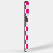 Geruite vierkanten heet roze wit geometrische retr Case-Mate iPhone case (Achterkant / Rechts)