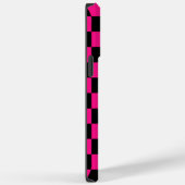 Geruite vierkanten heet roze zwart geometrisch ret Case-Mate iPhone case (Achterkant / Rechts)