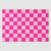 Geruite vierkanten licht roze geometrisch retro tissuepapier (Voorkant)