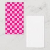Geruite vierkanten licht roze geometrisch retro visitekaartje (Voorkant / Achterkant)