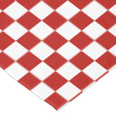 Geruite vierkanten rood wit geometrisch retro tafelkleed (Gekanteld)