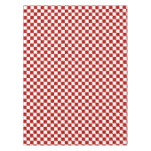 Geruite vierkanten rood wit geometrisch retro tafelkleed (Voorkant)