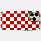 Geruite vierkanten rood wit geometrische retro Case-Mate iPhone case (Achterkant (horizontaal))